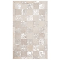 Safavieh Studio Leather Rachelle Geometric Area Rug, Ivory/Silver, 3' x 5'