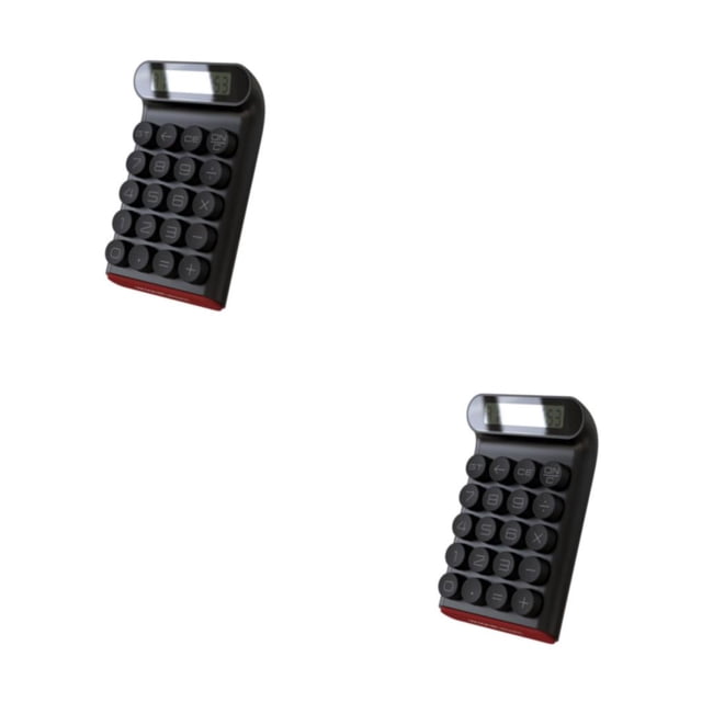 Kearding Simple Calculator Student Stationery Calculating Device Retro Calculators Arithmetic Long-lasting Fashionable Style Negro 2Conjunto