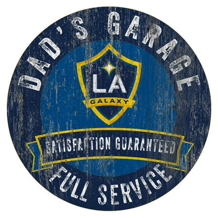 LA Galaxy 12" x 12" Dad's Garage Sign