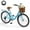 Blue-New, variant on NAIZEA Beach Cruiser Bike for Adult, 26 inch 7 Speed Commute Bike, Cruiser Bike for Women with Basket & Rack, Retro Step Through Bike w/Adjustable Seat & Lock