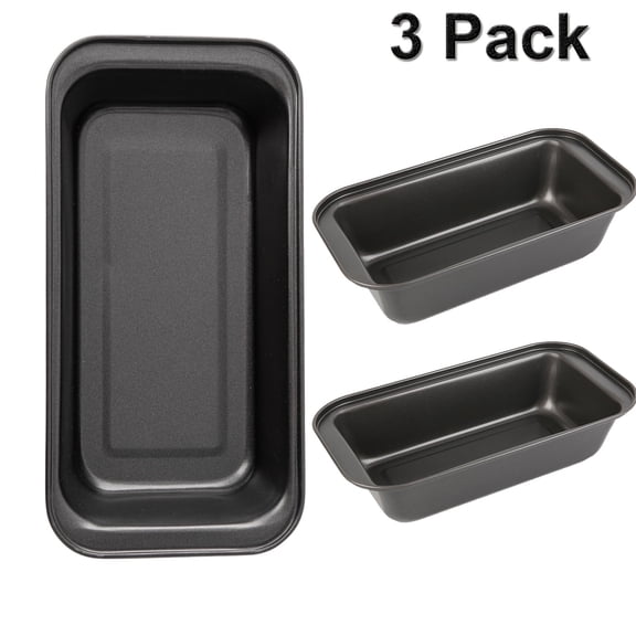 LIMICAR Loaf Pan, 3-Piece Nonstick Bread Pan for Baking,9x5 In Carbon Steel Bread Loaf Pan, Oven-Safe, Easy Clean, Perfect for Homemade Bread and Pound Cakes