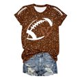 thumbnail image 4 of Blusas de Manga Corta para las Mujeres, Moda Impresa Cuello Redondo Camiseta Superior, Ligero Poliéster Casual, 4 of 4