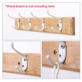 thumbnail image 4 of Dual Hooks Zinc Alloy Hooks Coat Hat Key Double DIY Robe Hooks Clothes Hanger Storage Holder 2pcs, White, 4 of 7