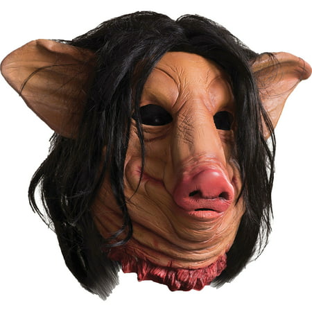Morris Costumes Full Over Head Latex Mask Saw Pig Face Mask, Style RU68693