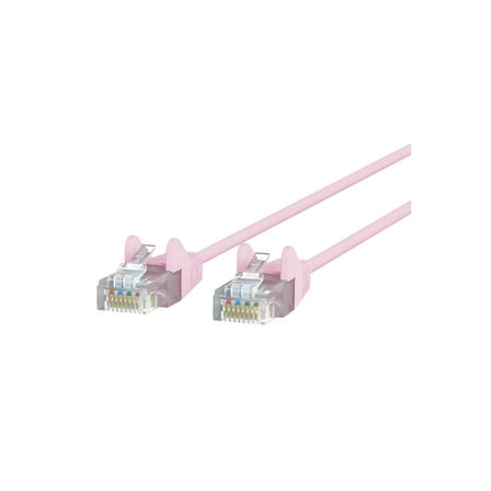 Belkin Slim - Patch cable - RJ-45 (M) to RJ-45 (M) - 3.05 m - UTP - CAT 6 - molded, snagless - pink