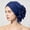 Blue, variant on LIZUOJUN Under $3 Women Elegant Head Wrap Pre Tied Ruffled Turban Decorative Floral Elastic Hijab Cap Hair Cover For Daily Prayer Multiple Colors, Coffee,One Size