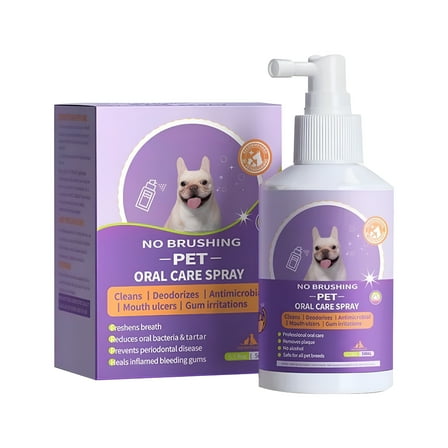 QARUN Oral Care Spray for Dogs and Cats, Anti Inflammatory Pet Breath Dental Care Spray, Dog Gingivitis Treatment, Fight Bad Breath Caused