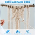 thumbnail image 4 of Uxcell 3 mm x 109 Yard Macrame Cord Soft Cotton Colored Crafts Yarn Rope Light Green, 4 of 7