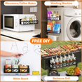 thumbnail image 3 of Spice Racks Magnetic for Refrigerator, Magnetic Spice Shelves with Paper Holder, Moveable 6 Hook Rack, Magnetic Fridge Organizer Set (3Pack), 3 of 7