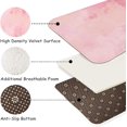 thumbnail image 5 of 2 Pieces Kitchen Rugs, Abstract Anti Fatigue Non Slip Foam Cushioned Pink Graffiti Art Modern Comfort Indoor Floor Mat Runner Rug Set for Laundry Office Sink Bathroom (17"x48"+17"x24"), 5 of 6