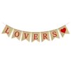 LOVERS Hessian Pennant Hanging Garland Wedding Valentine'S Day