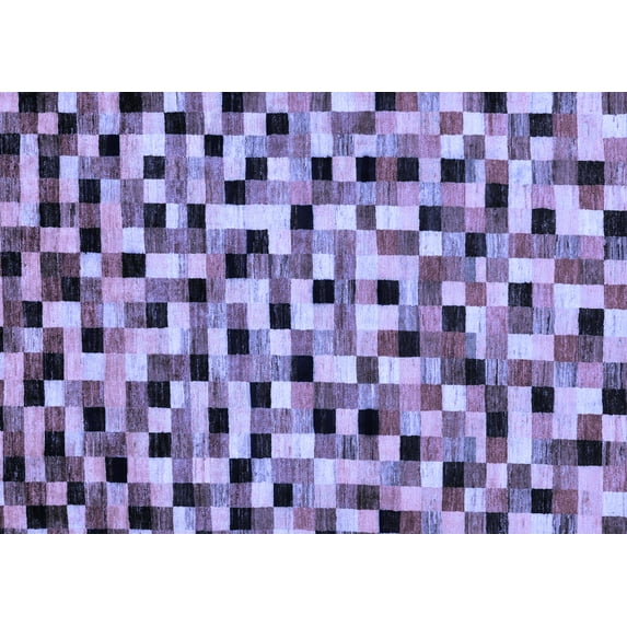 Ahgly Company Indoor Rectangle Abstract Blue Modern Area Rugs, 5' x 7'