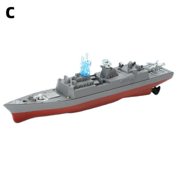 Buque De Guerra Rc Barco RC de motores duales de buque de guerra electrónico de alta velocidad 2.4G para adultos (C) Sywqhk libre de BPA