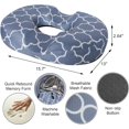 thumbnail image 6 of Donut Pillow Seat Cushion for Tailbone Pain Relief and Hemorrhoids, Home Office Chair Cushion for Long Sitting Work, Memory Foam Car Seat Cushions for Driving Butt Pain & Postpartum Pregnancy, 6 of 6