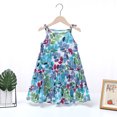 thumbnail image 2 of Agkizg Summer Girls Dresses,Toddler Girls Casual Sundress,Children's Summer Cotton and Silk Camisole Dress for Girls On Beach Vacation Floral Dress Loose Fitting Flowy Beach Dress, 2 of 3