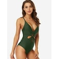 thumbnail image 3 of Maillots de Bain une Pièce pour Femmes Contrôle du Ventre Col en V Maillots de Bain de Plage, 3 of 5