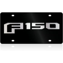 Ford F150 Logo License Plate (Silver On Black)
