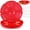 Translucent Red, variant on 7 Section Divided Plates for Dip, Thanksgiving Color Heavyweight Plastic Round Party Serving Tray 10.6 Inch, 40 Disposable Fork, Snack Food Platter for Nut Candy Veggie Fruit