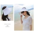 thumbnail image 5 of Ludlz Women Sun Visor Hats Beach - Foldable Roll Up Wide Brim Bowknot Summer Straw Hat Cap Cruise wear for Womens, 5 of 7