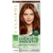 Clairol Natural Instincts Semi-Permanent Hair Color Creme, 6R Light Auburn, Hair Dye, 1 Application (Pack of 3)
