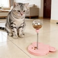 thumbnail image 4 of Cat Treat Dispenser Toys, Puzzle Feeder Cat, Interactive Cat Ball, Non-Slip Base, Flexible Spring Mounted, Mental Stimulation, Domestic Cat Play, Blue, 1 Pc, 4 of 5