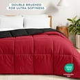 thumbnail image 5 of Bare Home 1800 Collection Reversible Down Alternative Comforter, All-Season, Oversized Queen, Black/Red, 5 of 10