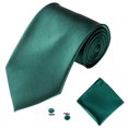 thumbnail image 1 of Trayknick Men's Fashion Solid Color Suits Ties Necktie Cufflinks Hanky Set Tuxedo Suit, 1 of 13