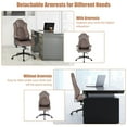 thumbnail image 5 of Giantex High-Back Home Office Desk Chair, Ergonomic Leathaire Task Chair w/Comfortable Padded Seat & Detachable Armrests, 5 of 8