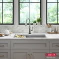 thumbnail image 2 of Delta 75B933-33S-WH Everest 32” Workstation Kitchen Sink Undermount Granite Composite, 2 of 7