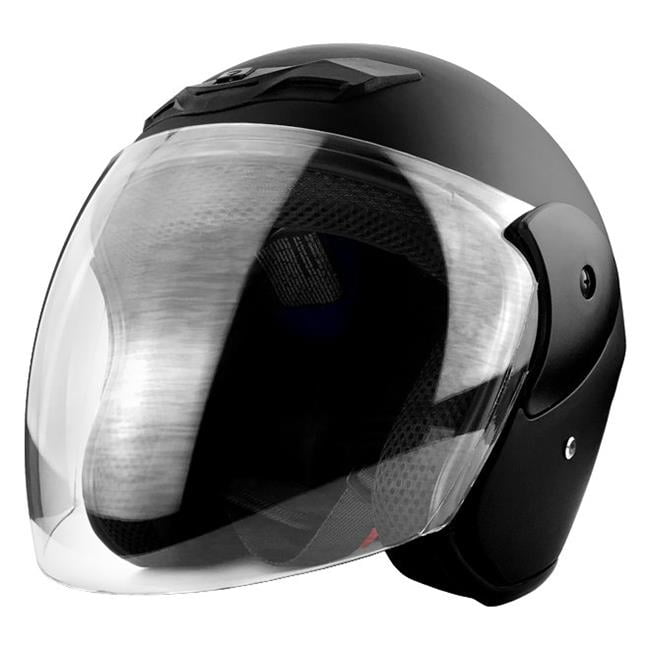 RS Helmets RS-8661-Xlarge 3 by 4 Open Face Motorcycle Helmet with Face
