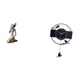 thumbnail image 1 of Estatua de resina de mujer tribal africana y reloj de pared minimalista de pájaro, adorno decorativo acrílico para estudio, sala de estar, cocina., 1 of 8