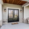 thumbnail image 4 of LNC Black Grid Outdoor Wall Lantern with Clear Glass Panels, Farmhouse Sconce, 10" H, 4 of 12
