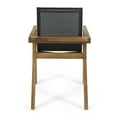 thumbnail image 5 of Noble House Belfast Wooden Mesh Patio Dining Arm Chair in Teak (Set of 2), 5 of 7
