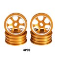 thumbnail image 2 of fastboy 4pieces Aluminium Alloy Wheel Rim Wheel Hub Compatible With 1/28 Wltoys K969 Metal Wheel Rim Wheel Hub For RC Car RC Gold 1Set, 2 of 6
