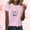 Pink, variant on EchfiProm T shirts for Women Valentine Day Graphic Tee Valentine Summer Bow Print Ladies Shirts Cute