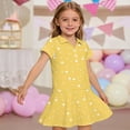 thumbnail image 2 of Girls Short Sleeve Polos Dress with Pockets Back to School Uniform Summer Casual Flowy Dresses, 2 of 5