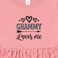 thumbnail image 4 of Inktastic My Grammy Loves Me Grandchild Girls Baby Dress, 4 of 5