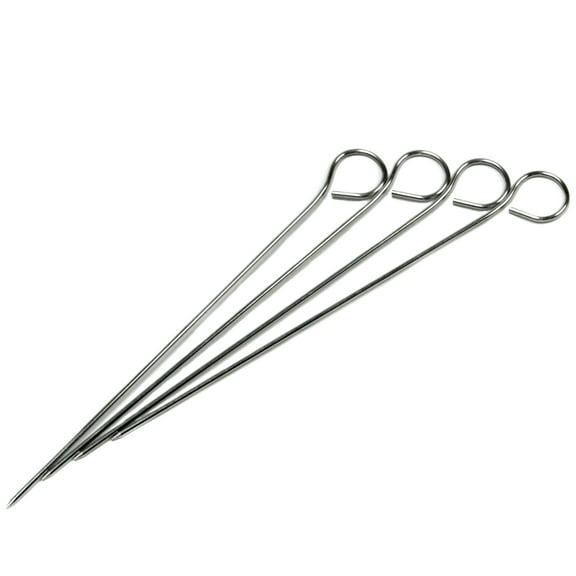 Chef Craft Premium BBQ Skewers, 9 inch 4 Piece Set, Stainless Steel