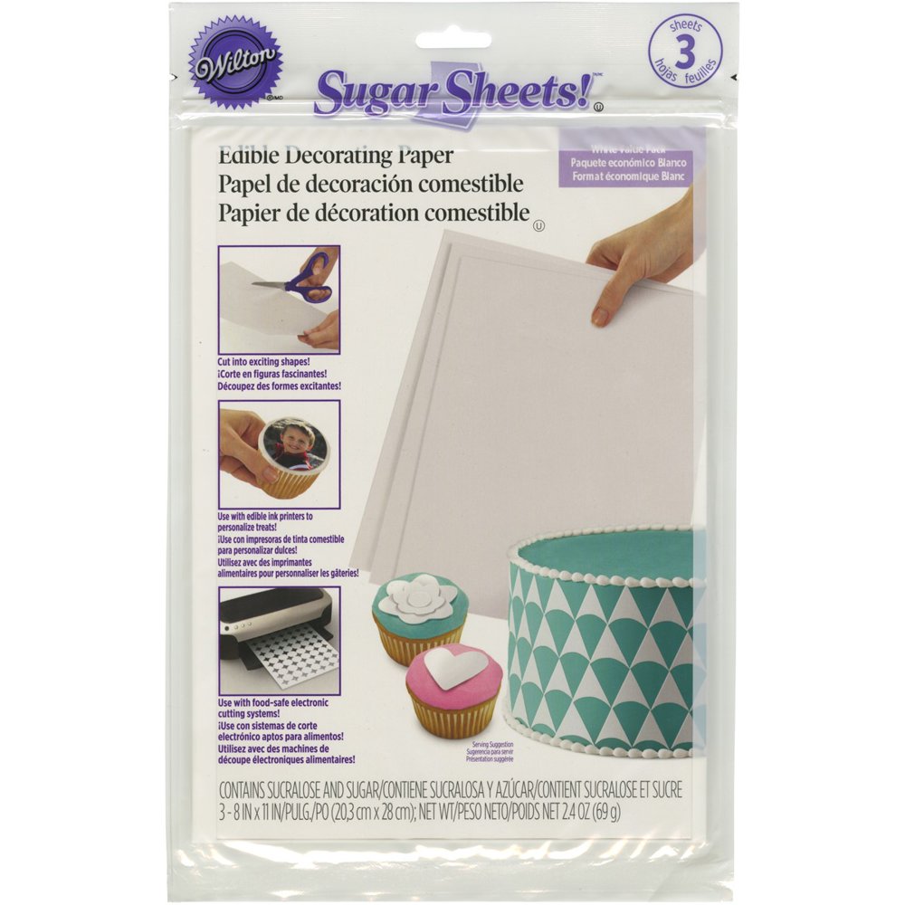 Wilton White Sugar Sheets, 3Count