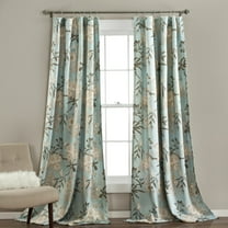 Half Moon Botanical Garden Window Curtain Panel Set
