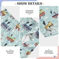 thumbnail image 6 of FORMRS Kids Pajama Pants with Pockets Size 11-12Y Boys Lounge Sleep Bottoms, Colorful Trains, 6 of 8