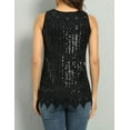 thumbnail image 3 of PrettyGuide Women's Sequin Top Flowy Sparkly Cocktail Tank Party Dressy Tops, 3 of 6