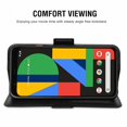 thumbnail image 3 of Mobile Phone Cover Pixel 4 3 Card Slots Pocket Leather Protective Cover with Magnetic Closure Black, 3 of 7