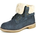 thumbnail image 1 of Dream Pairs Women's Warm Winter Montreal Faux Fur Ankle Boots Fold-Down 2 Style MONTREAL DARK/BLUE Size 5, 1 of 5