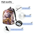 thumbnail image 5 of Xecao Warm Sunflower Sleeping Cat for Canvas College Laptop Backpack, Durable Rucksack Travel Notebook Bag School Backpack Book Bag for Men Women, 5 of 8