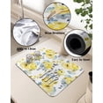thumbnail image 5 of Spring Floral Dish Drying Mat for Kitchen Counter, Super Absorbent Quick Dry Coffee Bar Mat Pad Thin Diatomaceous Sink Mat Non Slip Dish Drainer Mat 16x18 Watercolor Yellow Summer Flowers Botanical, 5 of 6