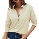 thumbnail image 1 of Blusa con botones de manga larga, camisa con botones en la parte delantera para mujer, camisa básica con botones para mujer, blusa con botones para mujer, diseño exquisito, 1 of 5