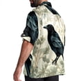thumbnail image 3 of Crow Men's Button Down Hawaiian Print Short Sleeve Casual Summer Beach Shirts, 3 of 6
