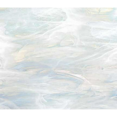 OCEANSIDE STAINED/FUSING GLASS SHEETS - PEARL OPAL MIX FUSIBLE (Large 12" x 16")