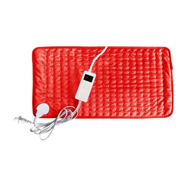 Almohadil eléctrica grande para aliviar olor de es y los , 30 cm, apagado automático rojo Zulema Almohadilla de calefacción eléctrica